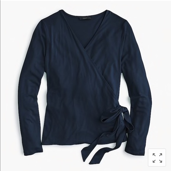 J. Crew Tops - J. Crew olive green Wrap and Tie top